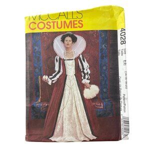 McCalls 4028 Elizabethan Costume Sewing Pattern EE Sizes 14-20 Historical UNCUT